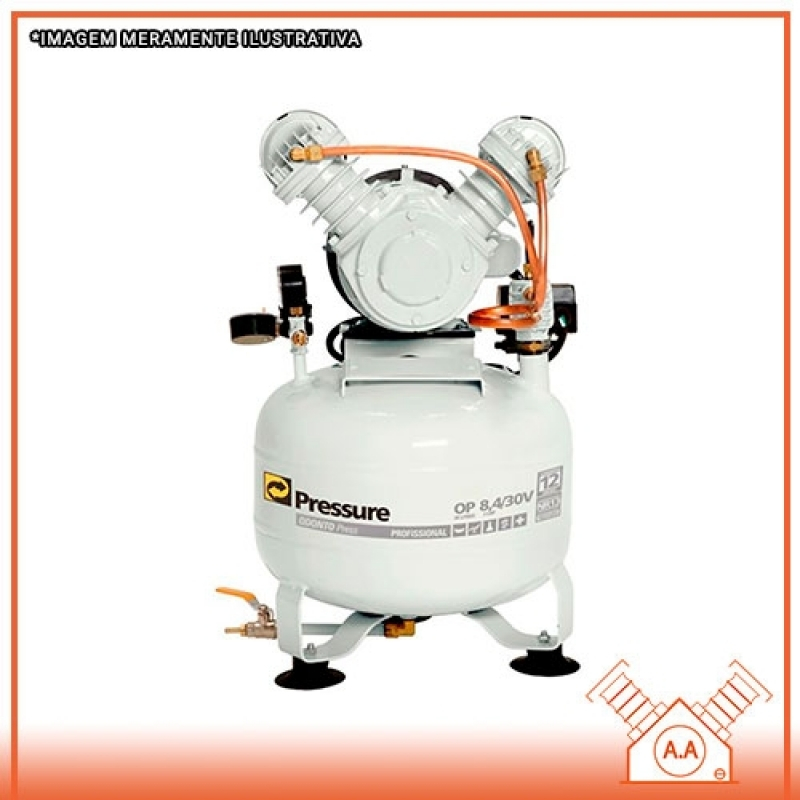 Compressor Odontológico 40 Litros Riviera de São Lourenço - Compressor Odontológico 1hp