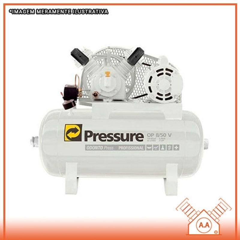 Compressor Odontológico 50 Litros Praia Grande - Compressor Odontológico Dois Consultórios