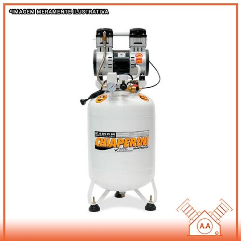 Compressor Odontológico 60 Litros Ilha Comprida - Compressor Odontológico para 2 Consultórios